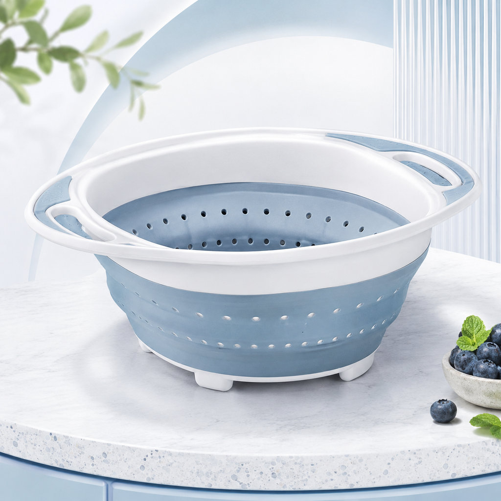 Collapsible Colander Strainer Basket for Fruits, Vegetables, Pasta & Kitchen Prep