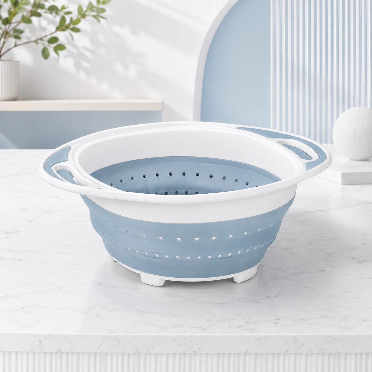 Collapsible Colander Strainer Basket for Fruits, Vegetables, Pasta & Kitchen Prep
