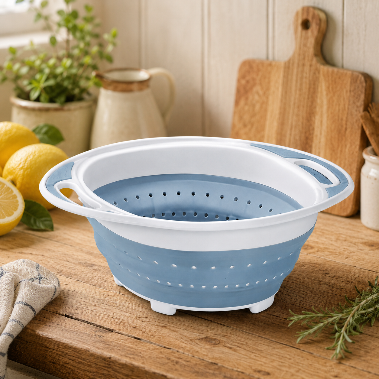 Collapsible Colander Strainer Basket for Fruits, Vegetables, Pasta & Kitchen Prep